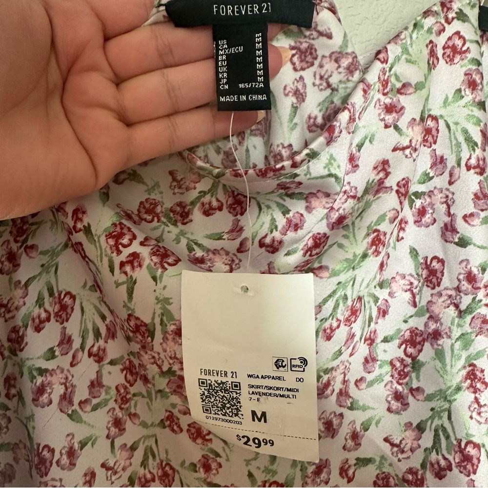 F21 Floral Print Women's Short Sleeve Crop Top, Small - Picture 7 of 7